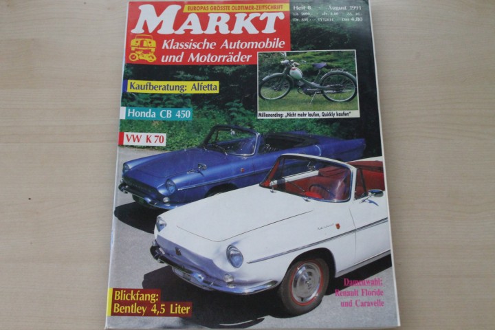 Deckblatt Oldtimer Markt (08/1991)